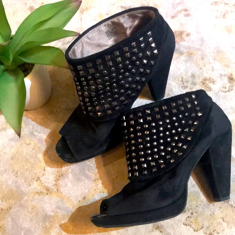 Kenneth Cole Studded Suede Ankle Boots